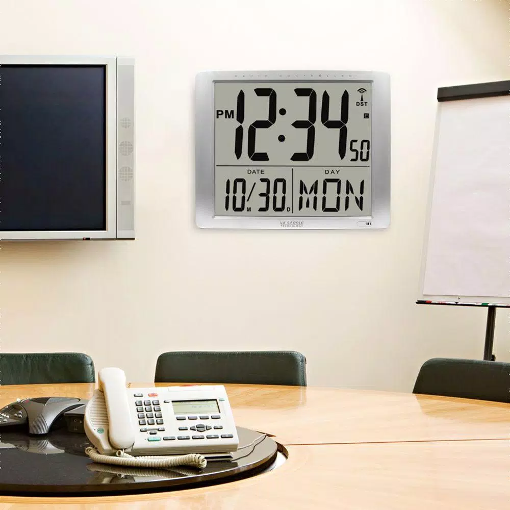 Wholesale π Wall Clocks La Crosse Technology 16 In. X 20 In. Super Large Atomic Digital Wall Clock βοΈ - Image 5