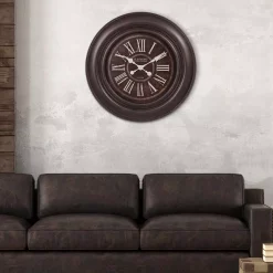 Brand new ✨ Wall Clocks Pinnacle 30 In. Glenmont Oil Rubbed Bronze Wide Framed Roman Numeral Wall Clock 🎁