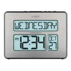 Outlet 🔥 Wall Clocks La Crosse Technology Atomic Full Calendar Digital Clock With Extra Large Digits – Perfect Gift For The Elderly ⭐