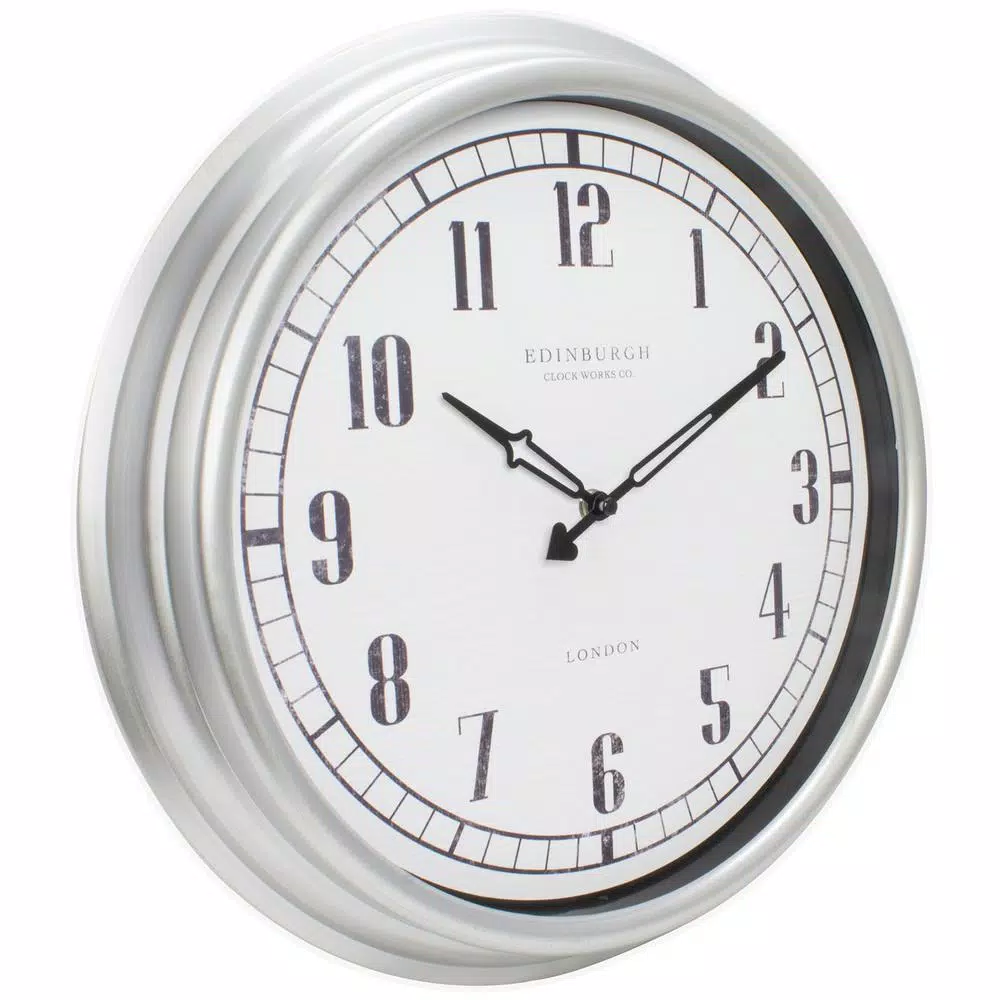 Cheap π Wall Clocks Equity By La Crosse 16 In. Indoor/Outdoor Silver Quartz Wall Clock π - Image 4