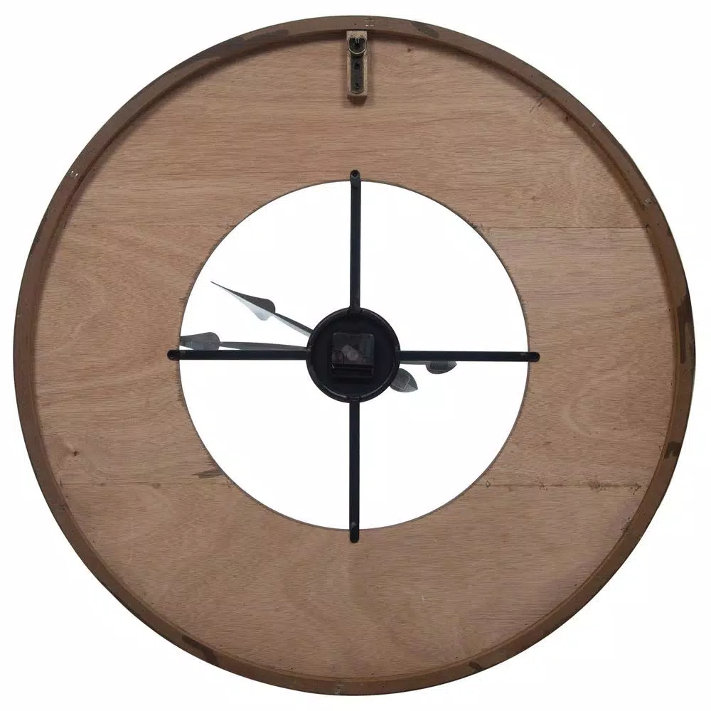 Top 10 π Wall Clocks Pinnacle Rustic Reclaimed Wood And Metal Brown Wall Clock π - Image 6