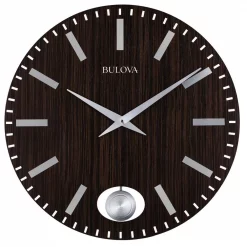 Best reviews of 🎁 Wall Clocks Bulova 24 In. H X 24 In. W Zebrawood Case Round Wall Clock 💯