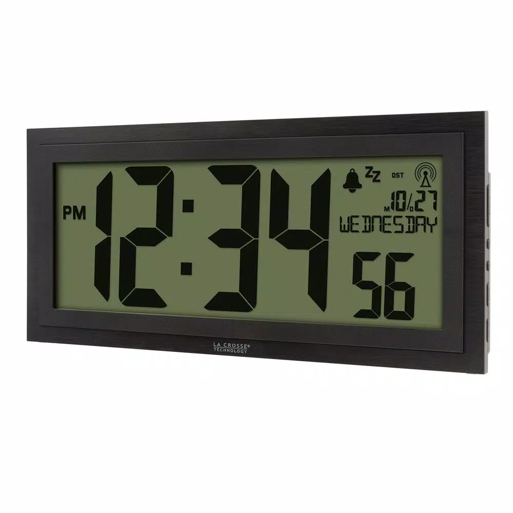Promo π Wall Clocks La Crosse Technology 15 In. Extra-Large Textured Atomic Digital Clock π - Image 3