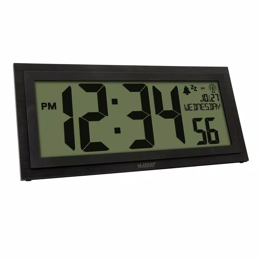 Promo π Wall Clocks La Crosse Technology 15 In. Extra-Large Textured Atomic Digital Clock π - Image 5