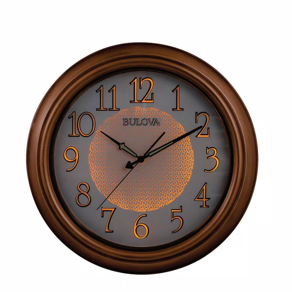 Buy โจ Wall Clocks Bulova 18 In. H X 18 In. W Aged Copper Round Wall Clock โ๏ธ - Image 2