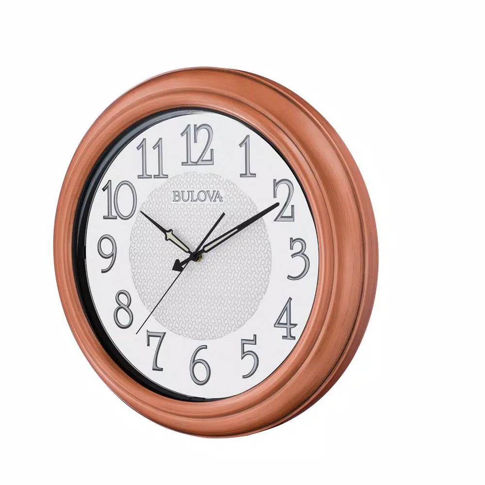 Buy โจ Wall Clocks Bulova 18 In. H X 18 In. W Aged Copper Round Wall Clock โ๏ธ - Image 3