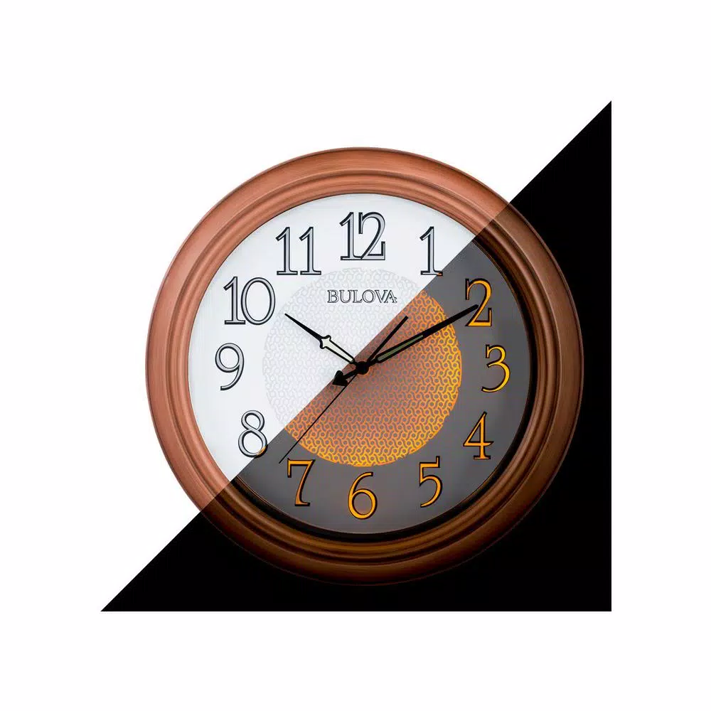 Buy โจ Wall Clocks Bulova 18 In. H X 18 In. W Aged Copper Round Wall Clock โ๏ธ - Image 4