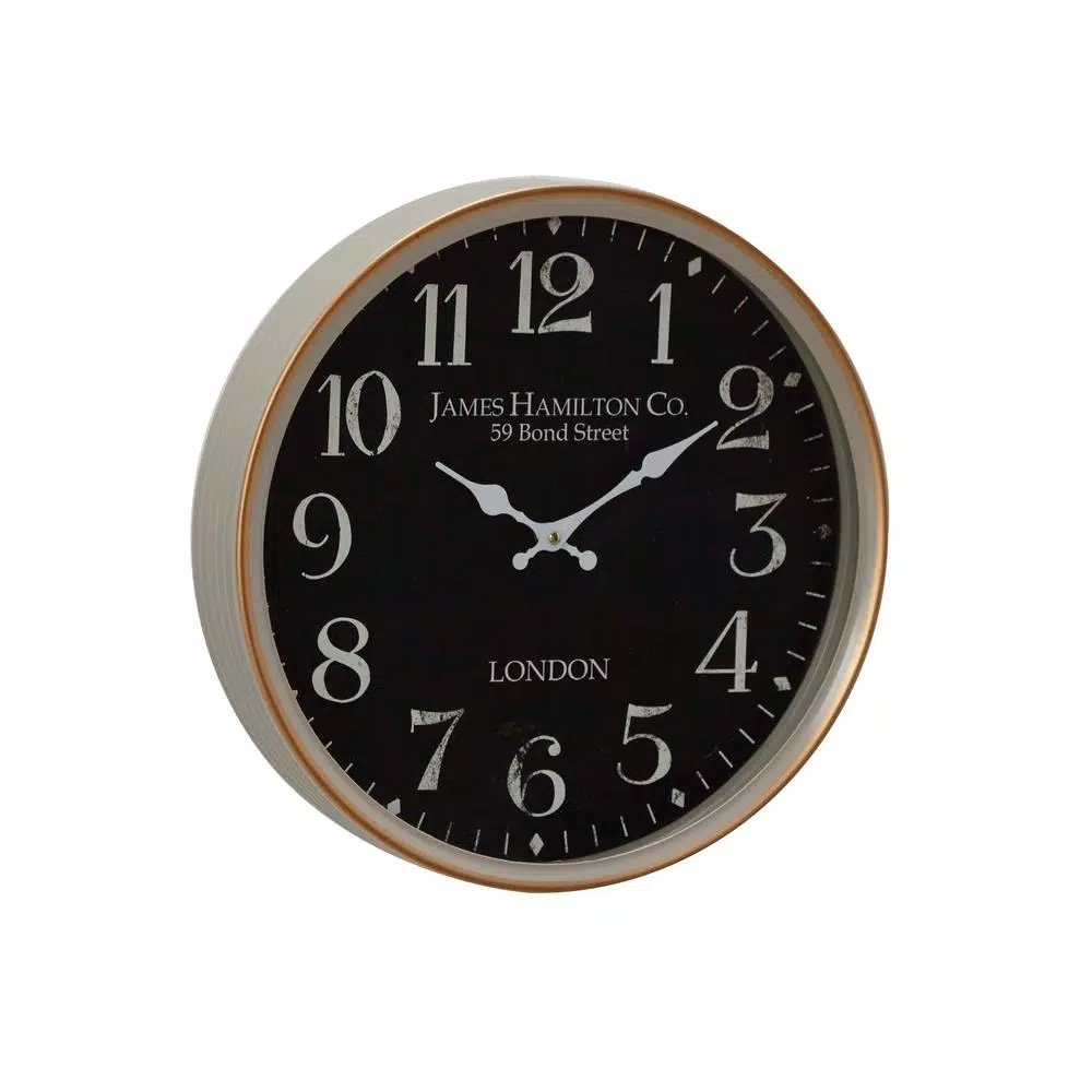 Discount π Wall Clocks LITTON LANE Multi-Colored London-Inspired Wall Clock With White Accents π - Image 4