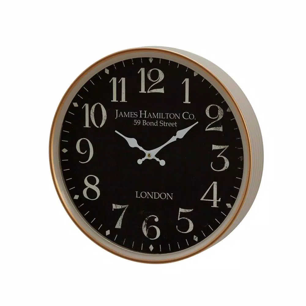 Discount π Wall Clocks LITTON LANE Multi-Colored London-Inspired Wall Clock With White Accents π - Image 5