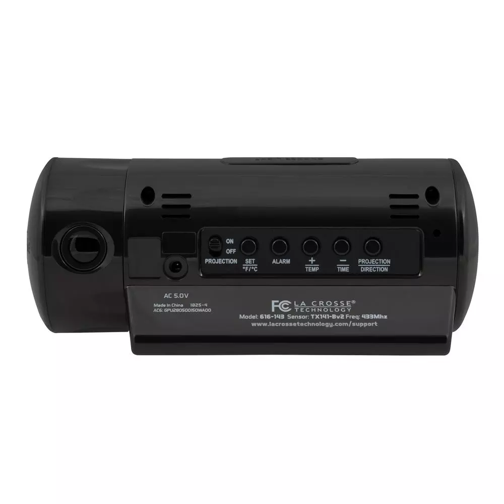 Outlet π Table Clocks La Crosse Technology WWVB Round LCD Projection Alarm Clock With Out Temperature β - Image 2