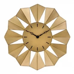 Promo 👏 Wall Clocks La Crosse Technology 12.8 In. Gold Metal Sunray Quartz Wall Clock 👍