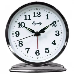 Top 10 ✨ Table Clocks Equity By La Crosse 5.50 In. Round Wind-Up Loud Bell Chrome Alarm Clock ⌛