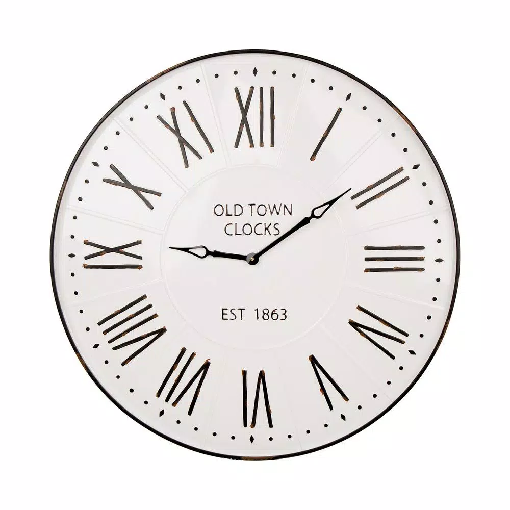 Top 10 ๐ Wall Clocks Glitzhome 31.5 In. Oversized Farmhouse Metal Enamel Wall Clock ๐