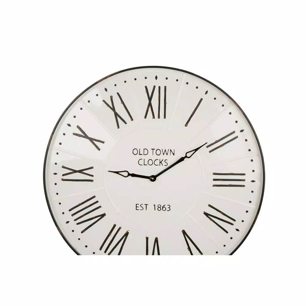 Top 10 ๐ Wall Clocks Glitzhome 31.5 In. Oversized Farmhouse Metal Enamel Wall Clock ๐ - Image 4