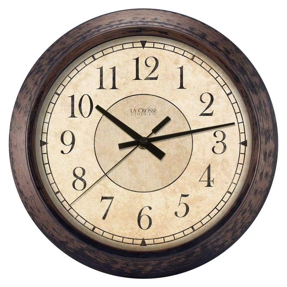 Discount βοΈ Wall Clocks La Crosse Technology 14 In. H Round Brown Plastic Analog Wall Clock π₯ - Image 4