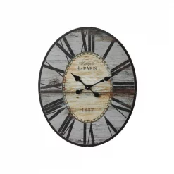 Promo 🧨 Wall Clocks 3R Studios Distressed Grey Wood Wall Clock 🧨
