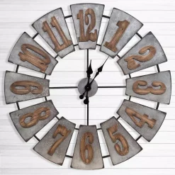 Cheap 👏 Wall Clocks Pinnacle Windmill Wood Silver Wall Clock 😉