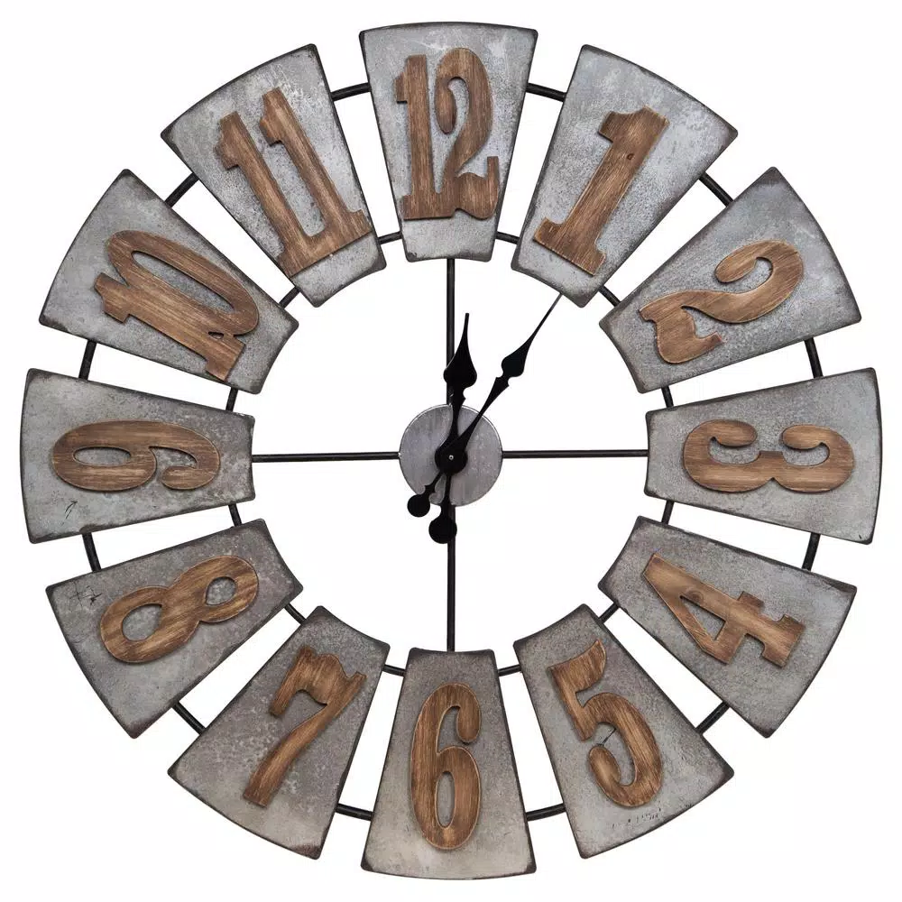 Cheap π Wall Clocks Pinnacle Windmill Wood Silver Wall Clock π - Image 4
