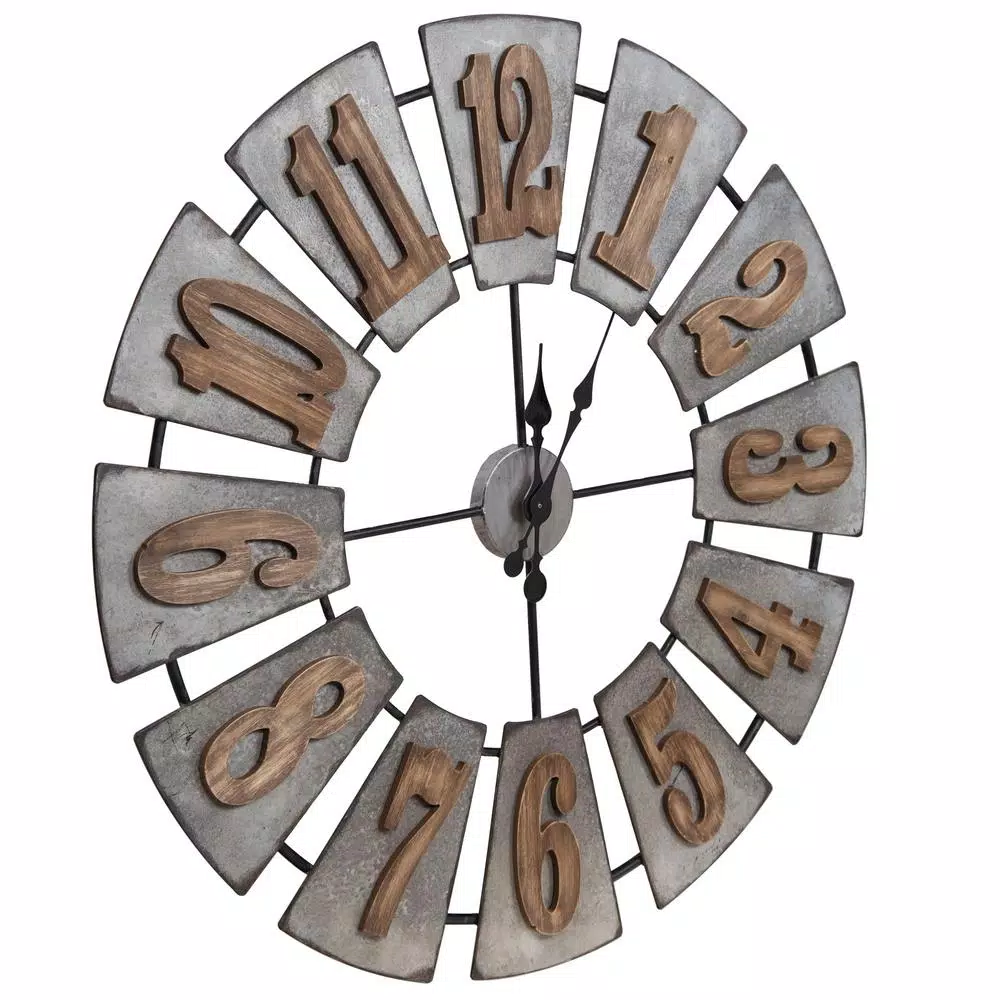 Cheap π Wall Clocks Pinnacle Windmill Wood Silver Wall Clock π - Image 5