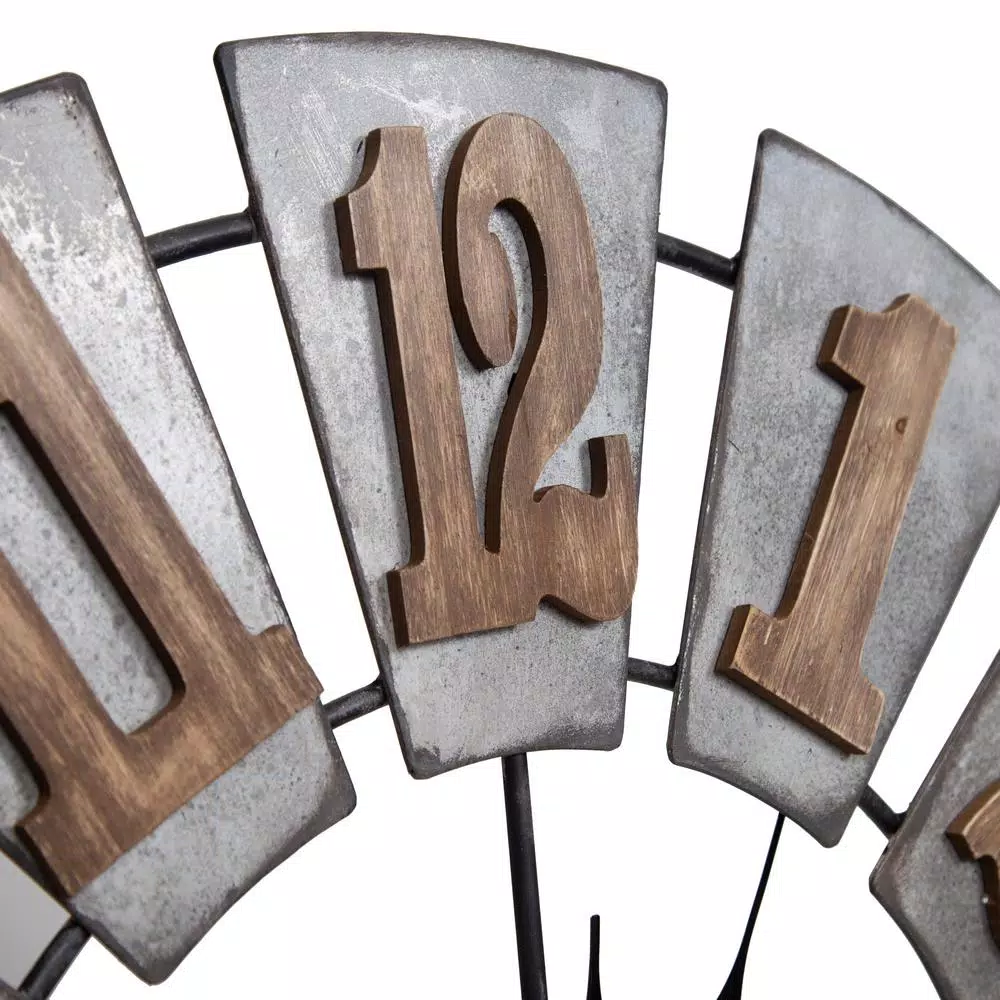 Cheap π Wall Clocks Pinnacle Windmill Wood Silver Wall Clock π - Image 8