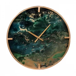 Discount ❤️ Wall Clocks A & B Home Green Organic Elements Modern Chic Wall Clock ✔️