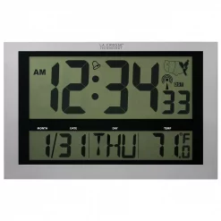 Discount ❤️ Wall Clocks La Crosse Technology Jumbo Digital Atomic Wall Clock With Temperature 🛒