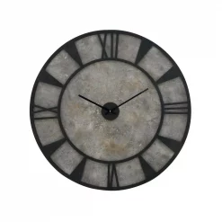 Coupon 🥰 Wall Clocks LITTON LANE 35 In. X 35 In. Modern Iron And Wood Wall Clock 🎁