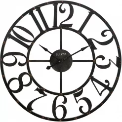 Promo 😍 Wall Clocks Bulova 45 In. H X 45 In. W Round Wall Clock ❤️