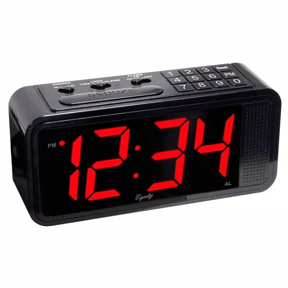 Brand new π Table Clocks Equity By La Crosse Red 1.8 In. LED Quick Set Electric Alarm Table Clock With HI/LO Dimmer π - Image 2