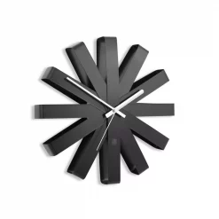 Discount ✨ Wall Clocks Umbra Ribbon 12 In. Black Wall Clock 🤩