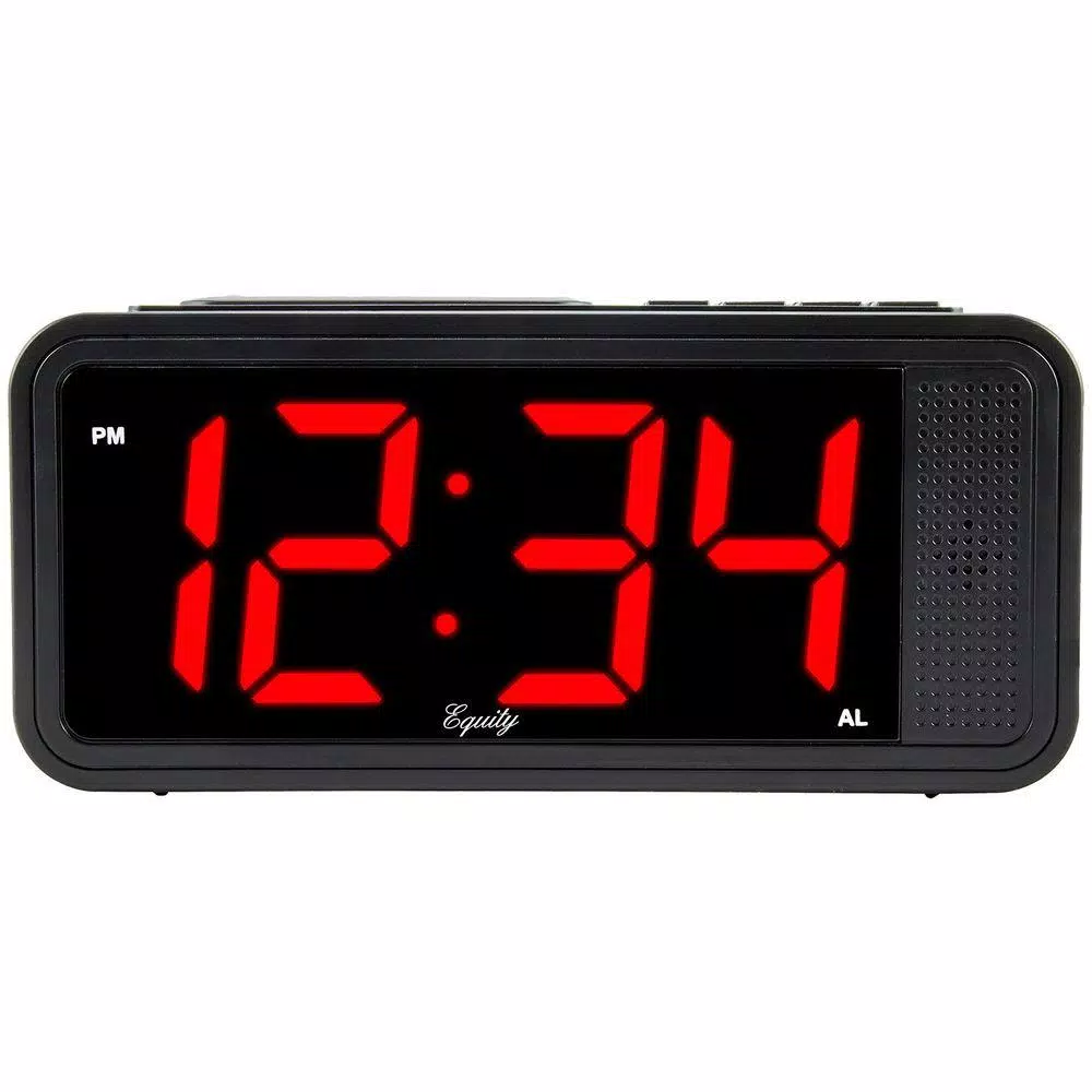 Brand new π Table Clocks Equity By La Crosse Red 1.8 In. LED Quick Set Electric Alarm Table Clock With HI/LO Dimmer π - Image 5