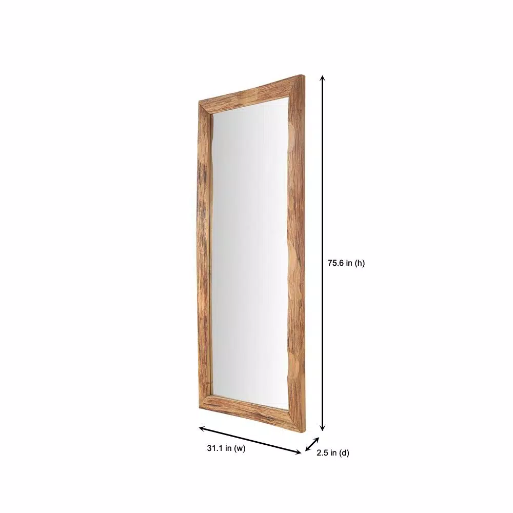 Best reviews of βοΈ Floor Mirrors Home Decorators Collection Oversized Brown Wood Frame Classic Floor Mirror (76 In. H X 31 In. W) β¨ - Image 2