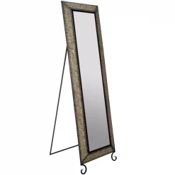 Best Pirce 🤩 Floor Mirrors Pinnacle Oversized Antique Bronze Metal Modern Mirror (66.5 In. H X 20.1 In. W) 😀