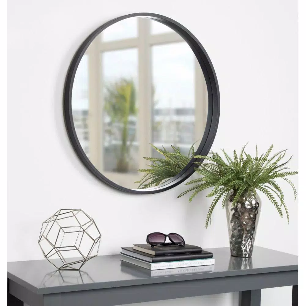 Deals ๐ Wall Mirrors Kate And Laurel Medium Round Black Contemporary Mirror (25.59 In. H X 25.59 In. W) ๐ - Image 5