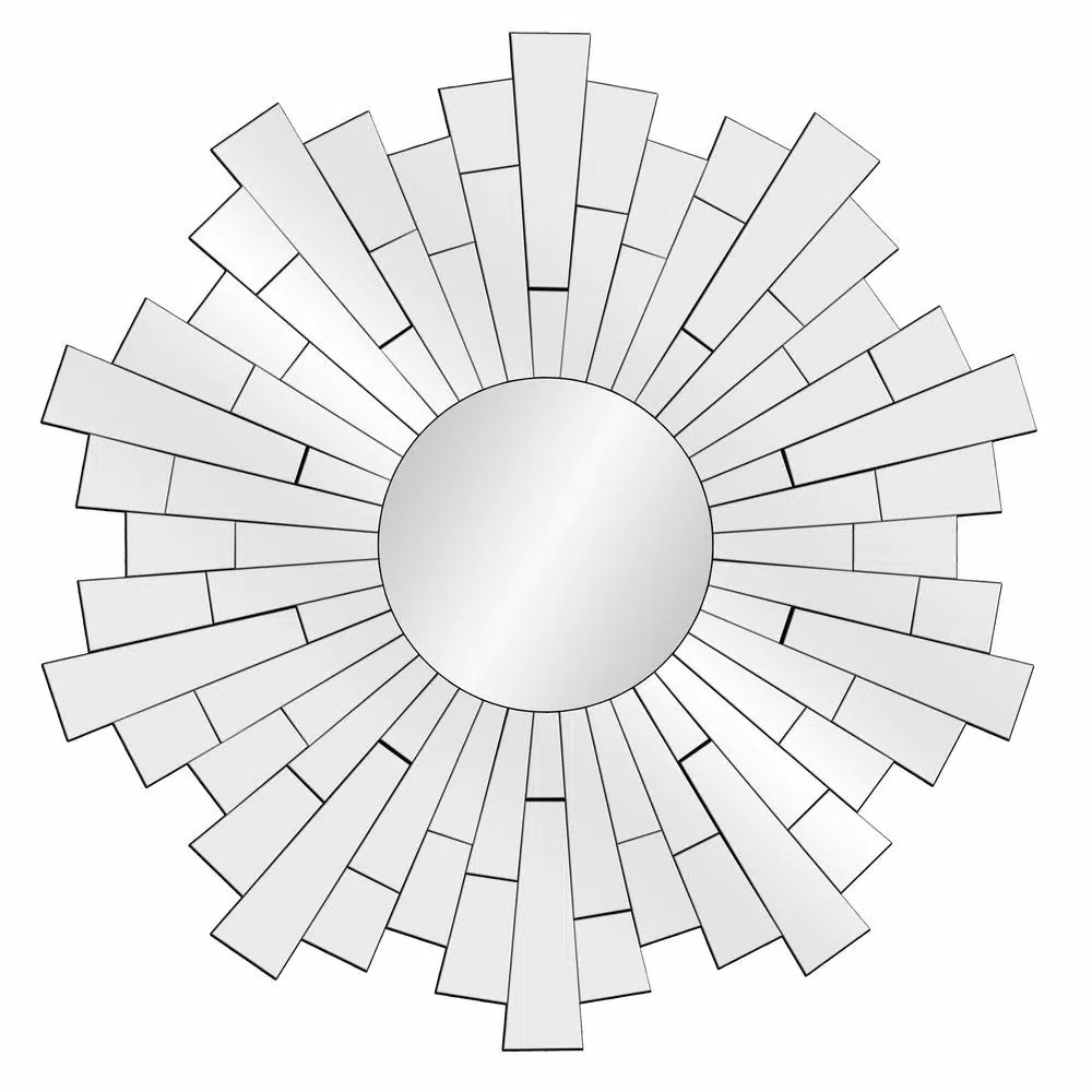 Deals β¨ Wall Mirrors Pinnacle Medium Sunburst Silver Beveled Glass Contemporary Mirror (36 In. H X 36 In. W) π