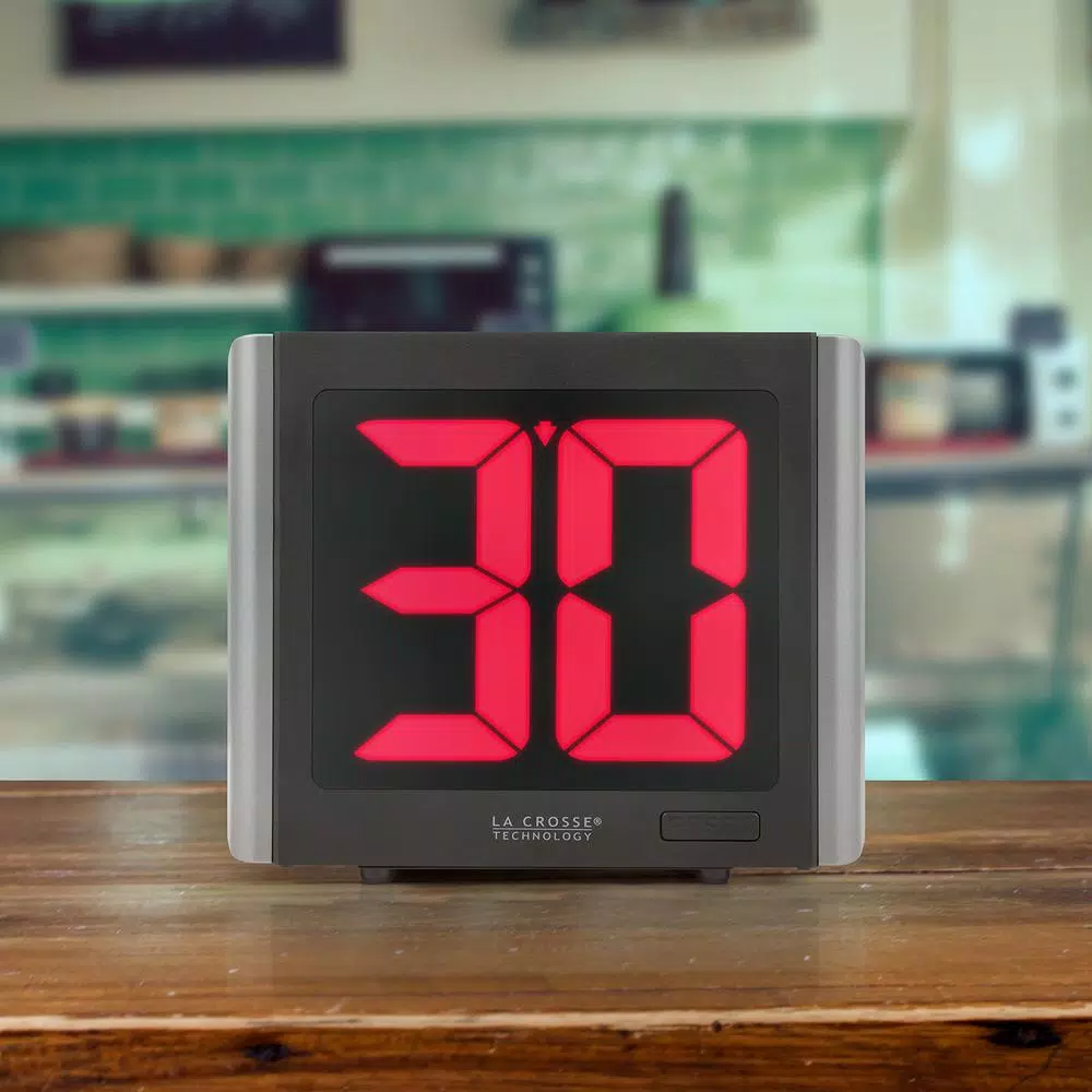 New π Table Clocks La Crosse Technology LED Countdown/Up Digital Timer With 12 Ft. Power Cord π - Image 8