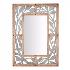 Coupon 👍 Wall Mirrors Home Decorators Collection Medium Rectangle Wood & Metal Antiqued Farmhouse Accent Mirror (39 In. H X 29 In. W) 👍