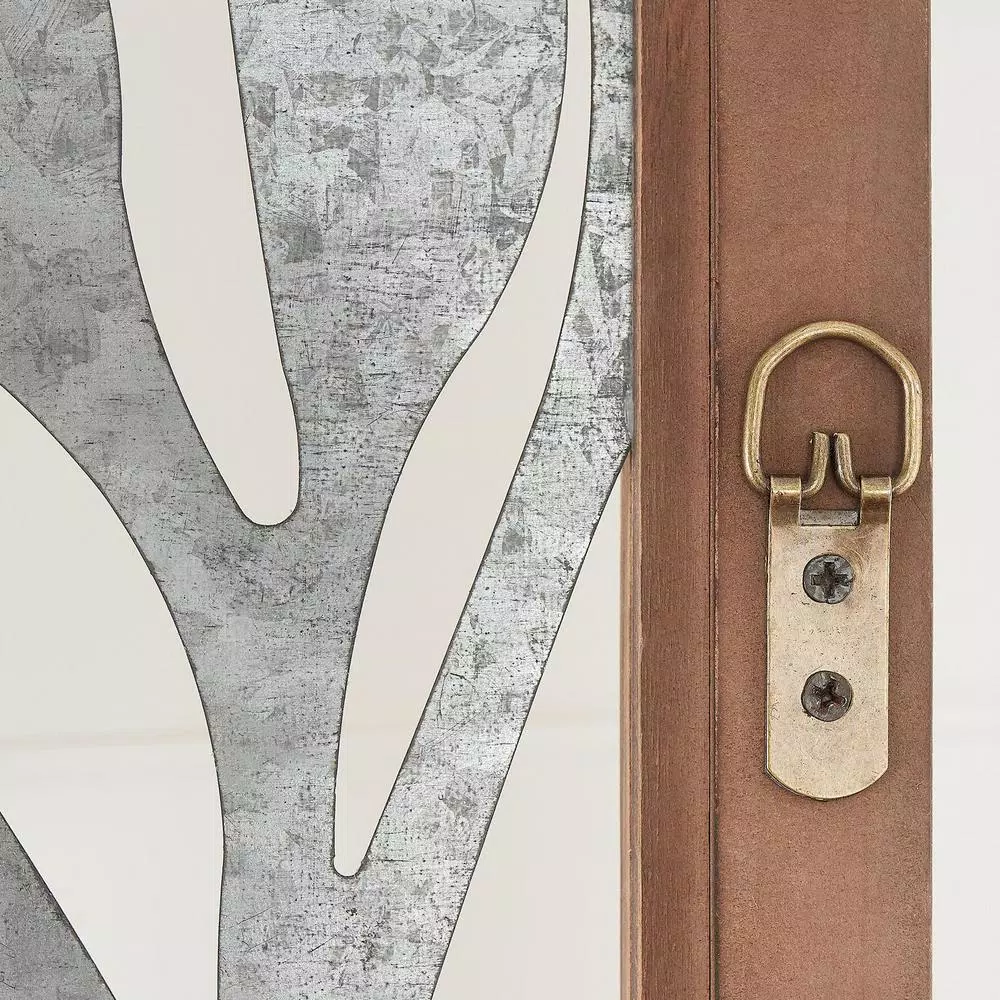 Coupon 👍 Wall Mirrors Home Decorators Collection Medium Rectangle Wood & Metal Antiqued Farmhouse Accent Mirror (39 In. H X 29 In. W) 👍 - Image 4